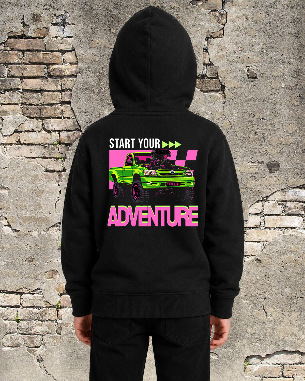 RETRO ADVENTURE - HOODIE MENS / KIDS